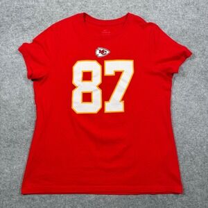 Nike Travis Kelce Chiefs T-Shirt Women's Red XL EUC NFL Player Tee 87